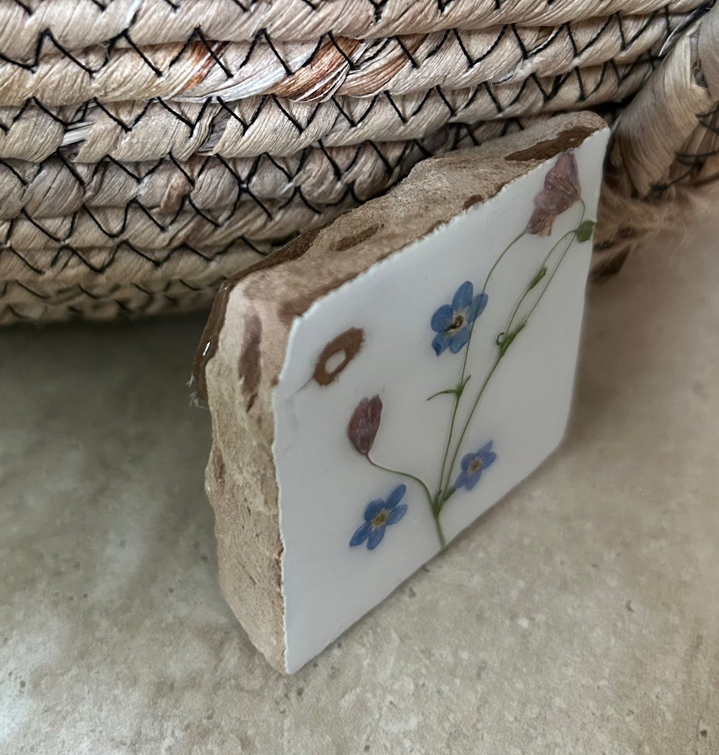 Tegeltje vergeet me nietjes