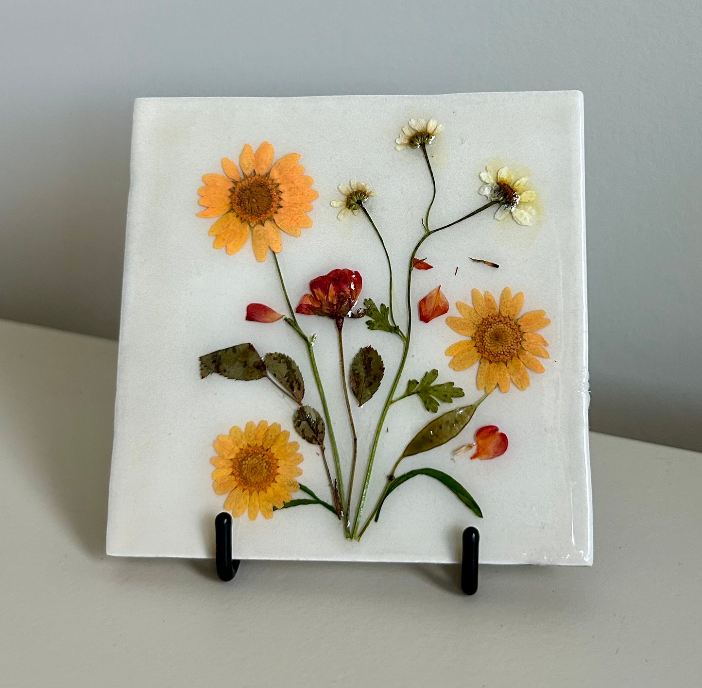 Flowertile bloem beige