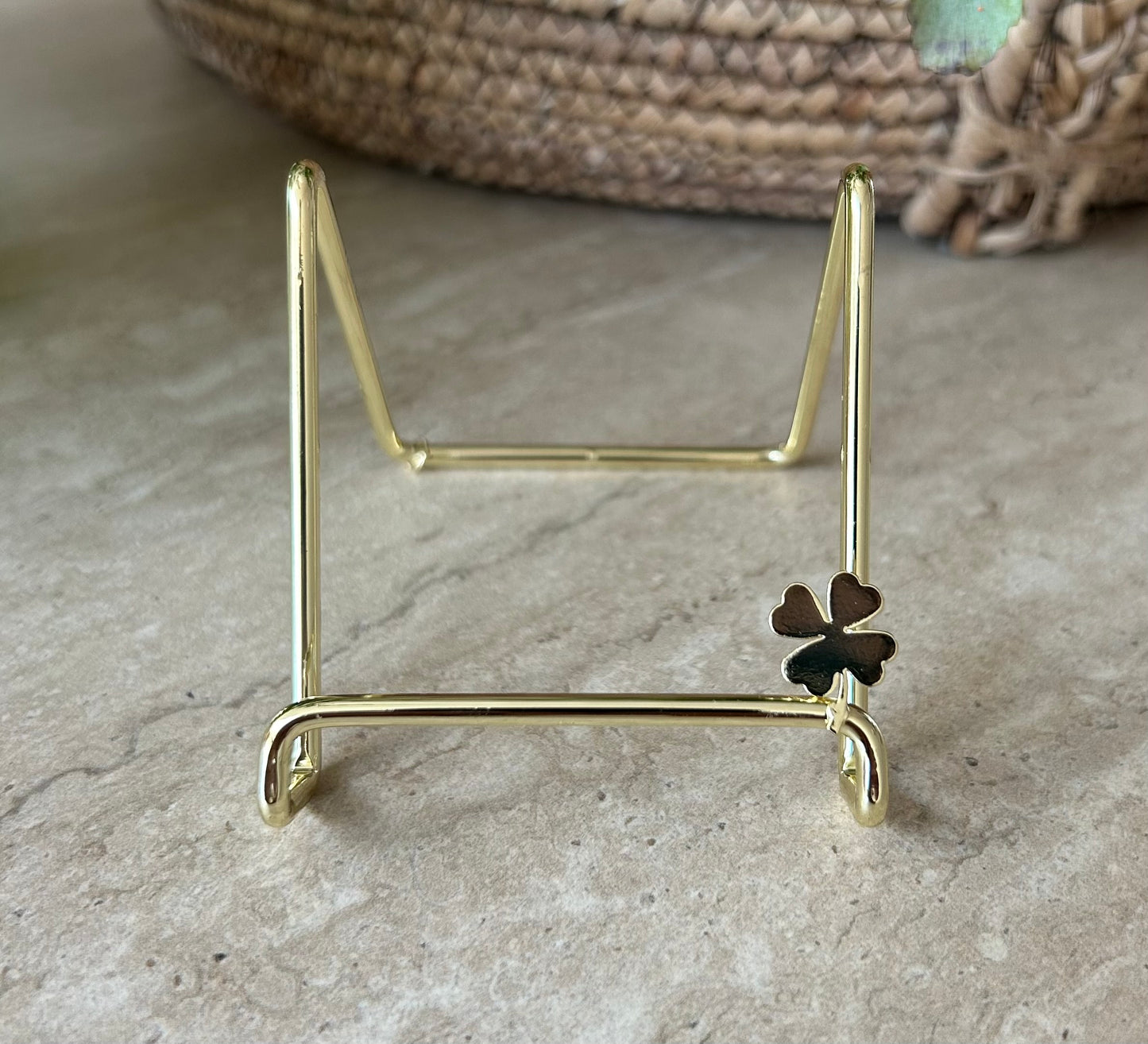 Gouden tegel standaard klavertje