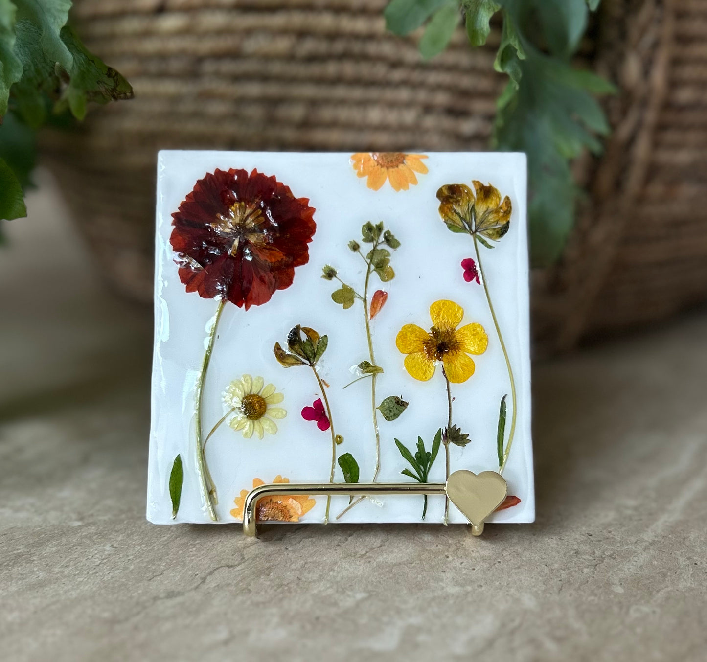 Gouden tegel standaard hartje