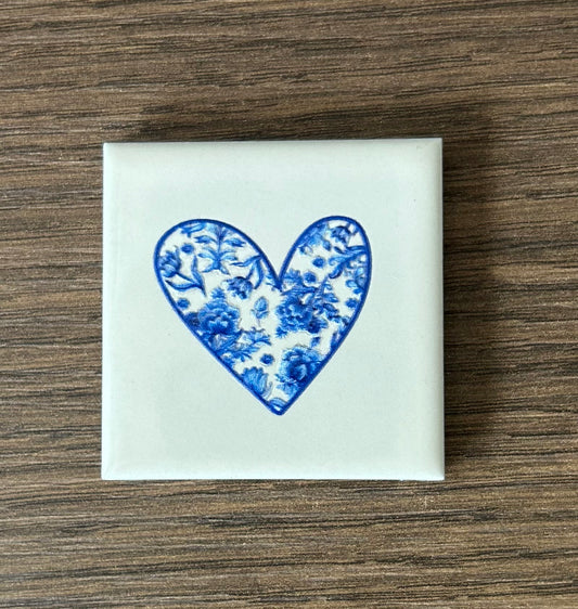 Mini Delfts blauw tegeltje hartje