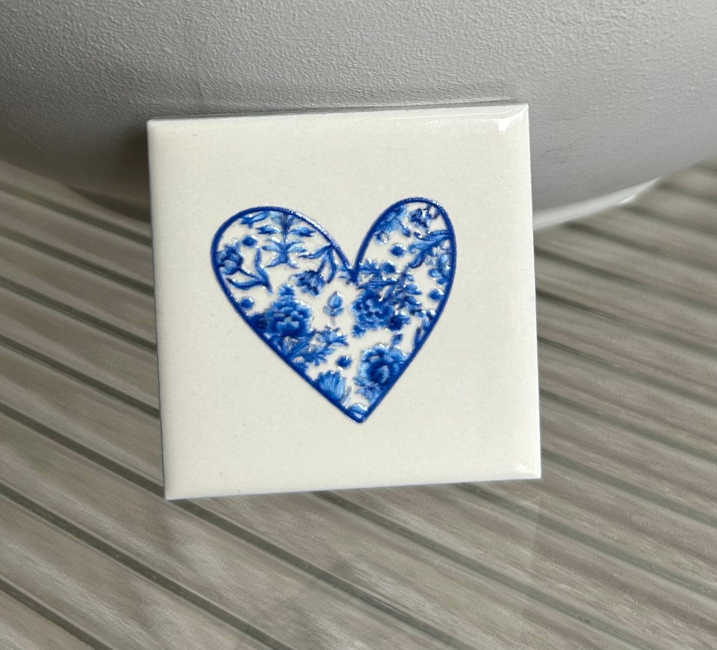 Mini Delfts blauw tegeltje hartje