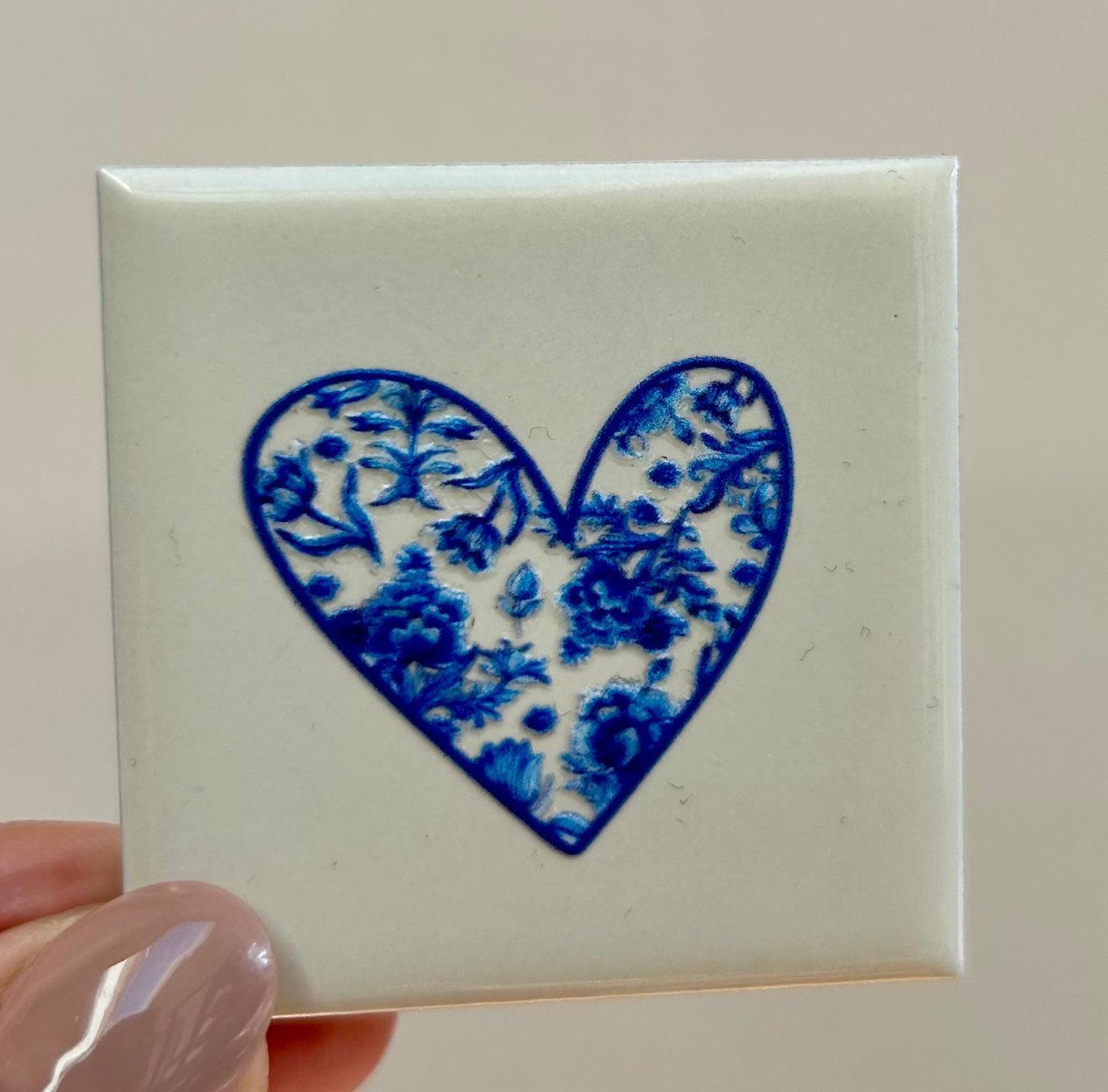 Mini Delfts blauw tegeltje hartje