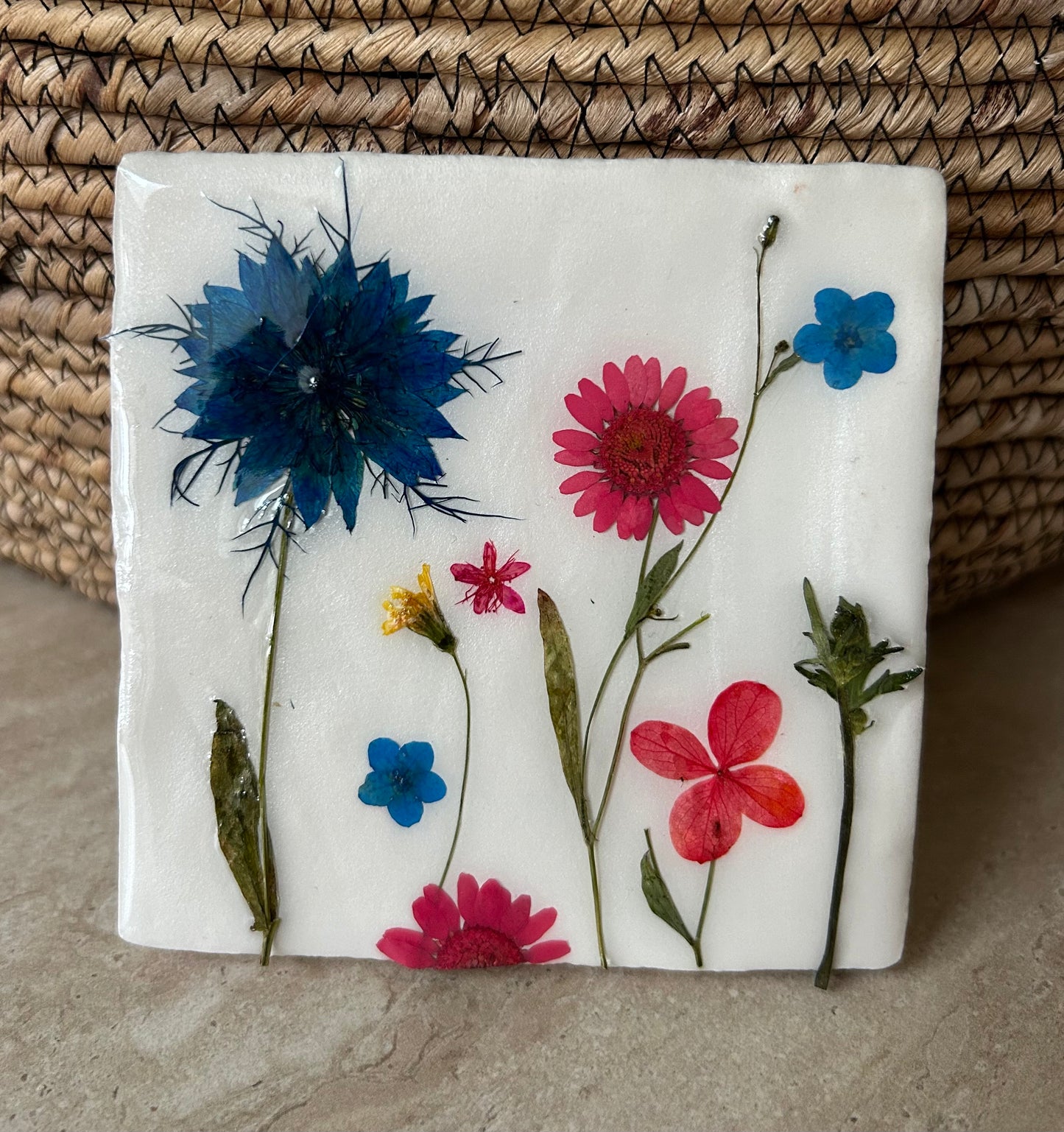 Flowertile vergeet me nietjes