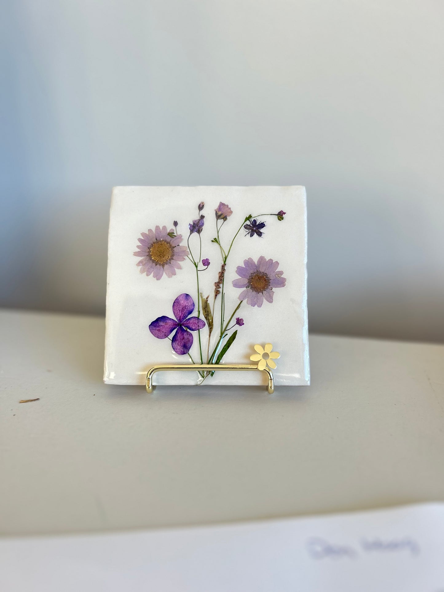 Flowertile lila madeliefje