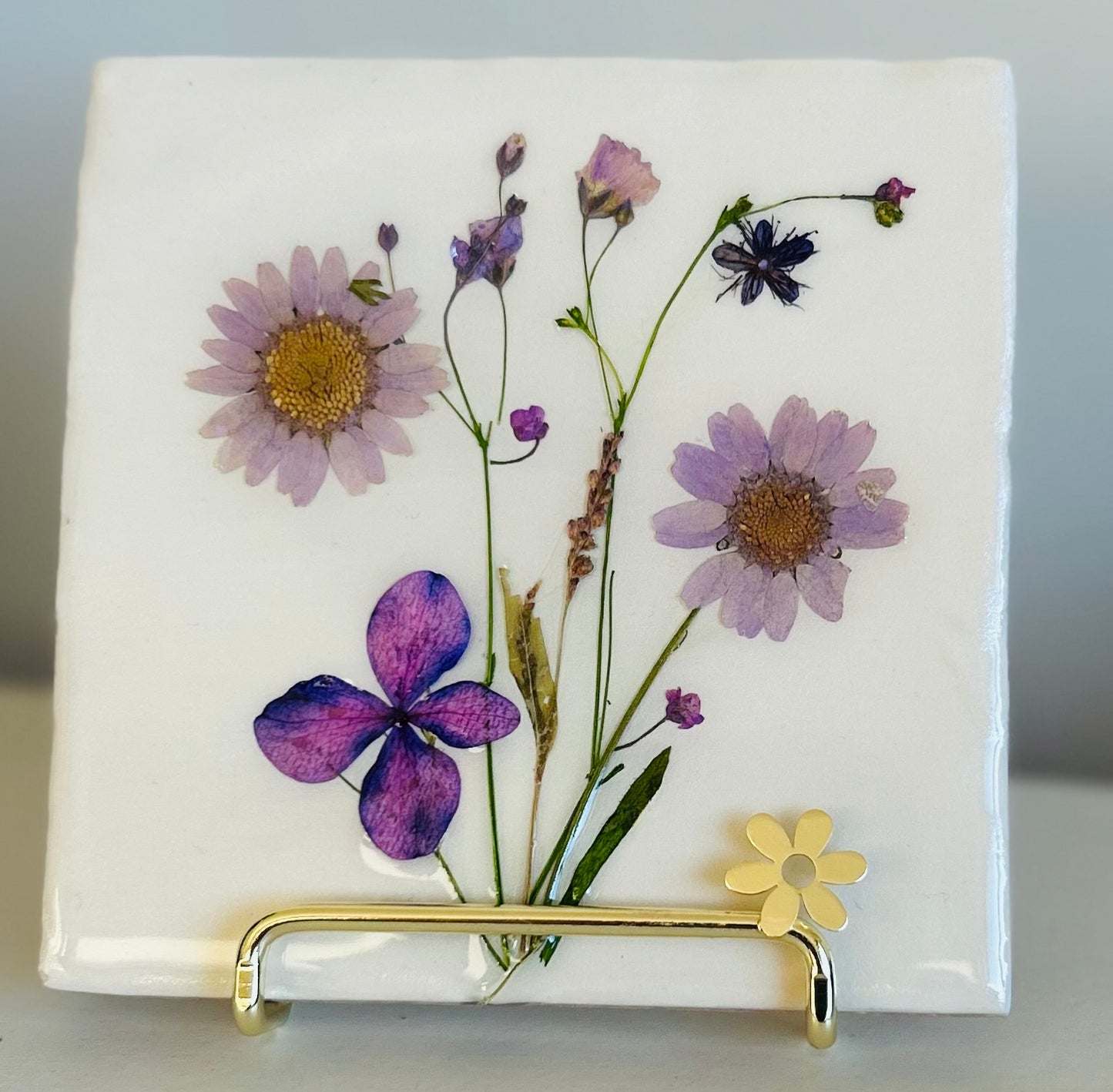 Flowertile lila madeliefje