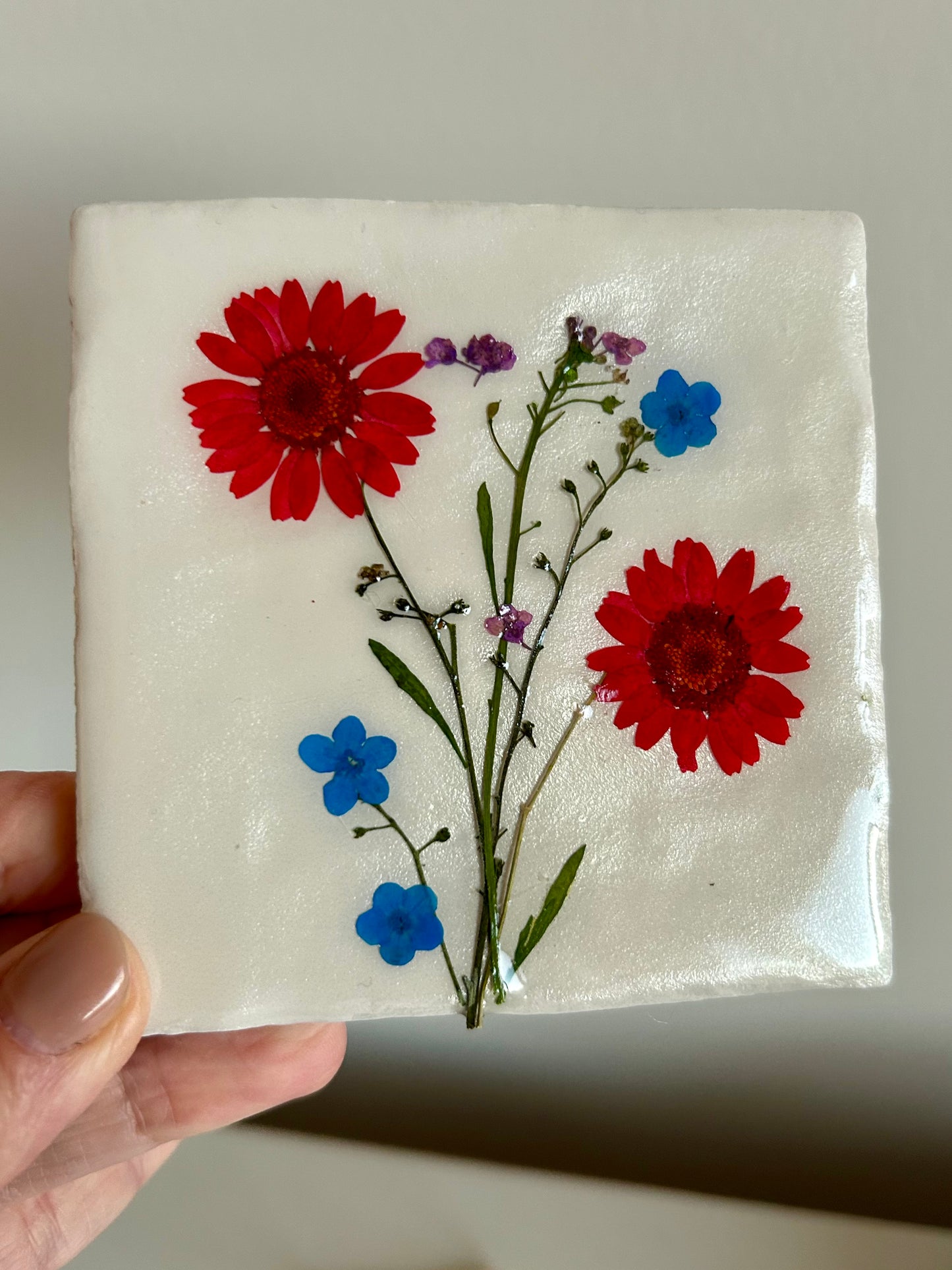 Flowertiles margrietjes & vergeet me nietjes