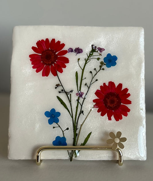 Flowertiles margrietjes & vergeet me nietjes