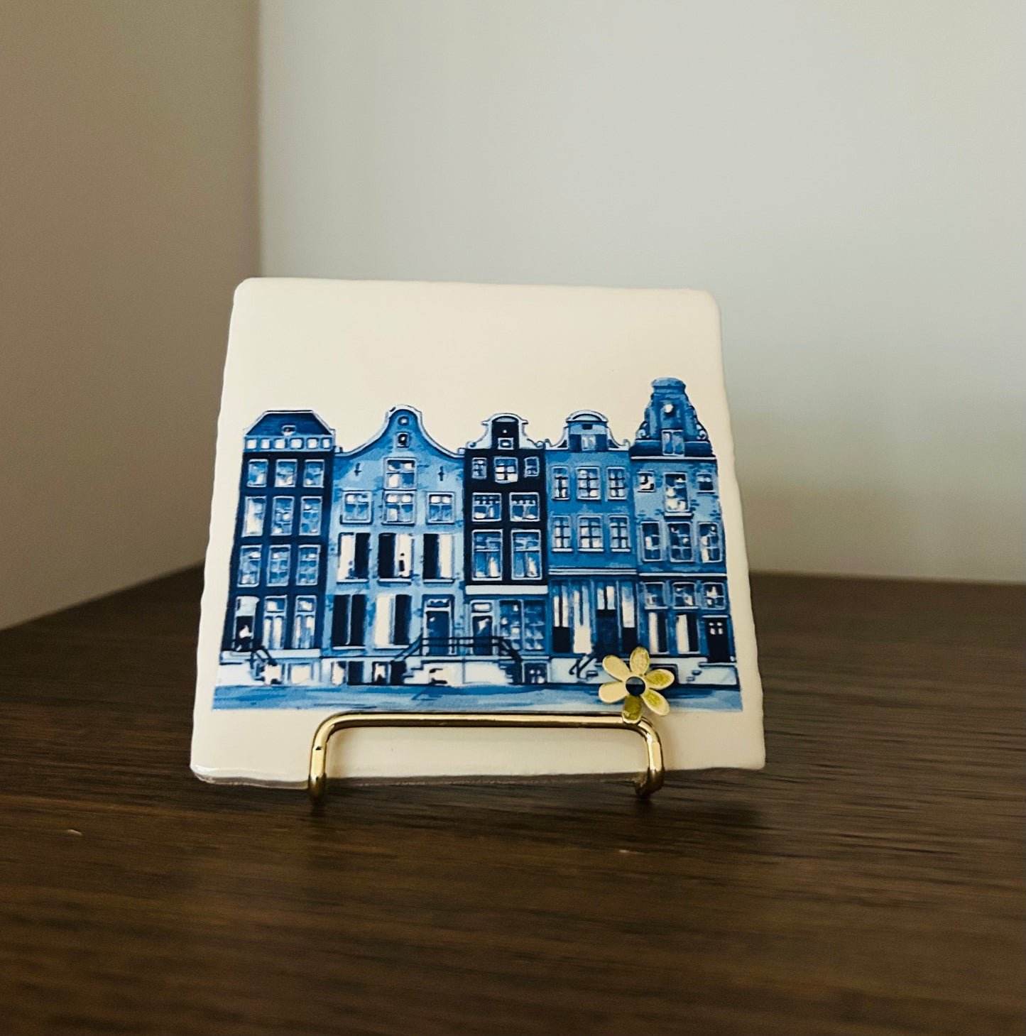 Tegel Delfts blauwe grachtenpanden