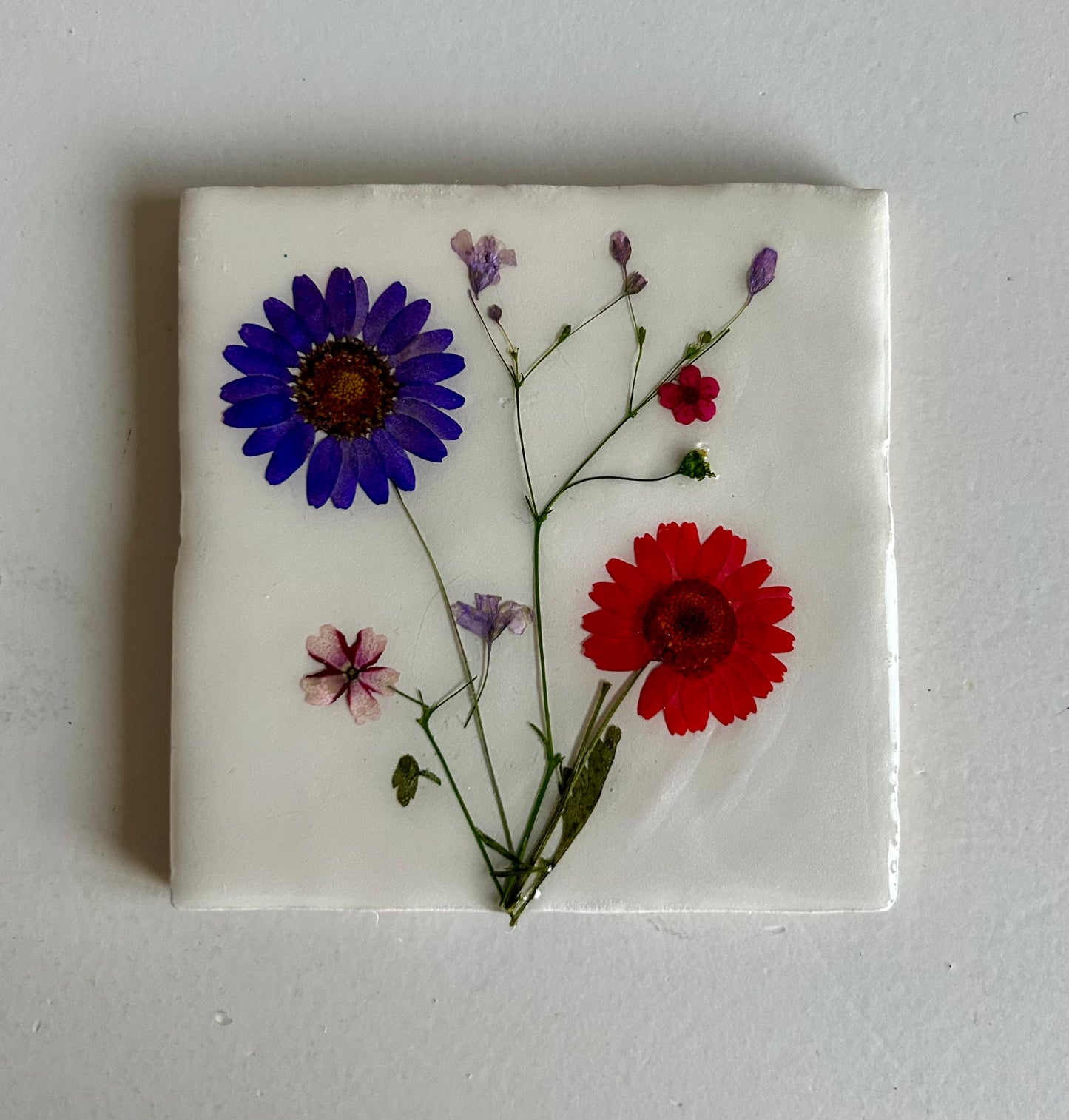 Flowertile paars/rood