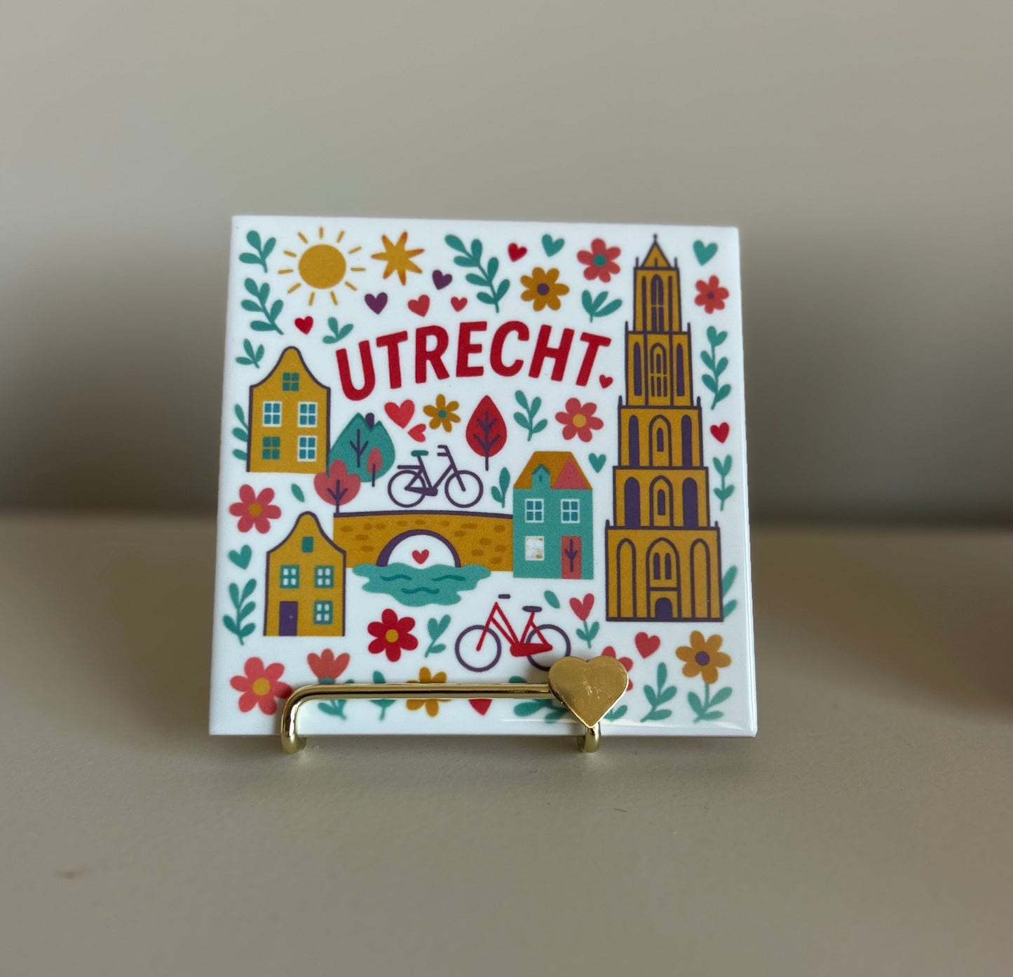 Cupdesign tegel Utrecht rood
