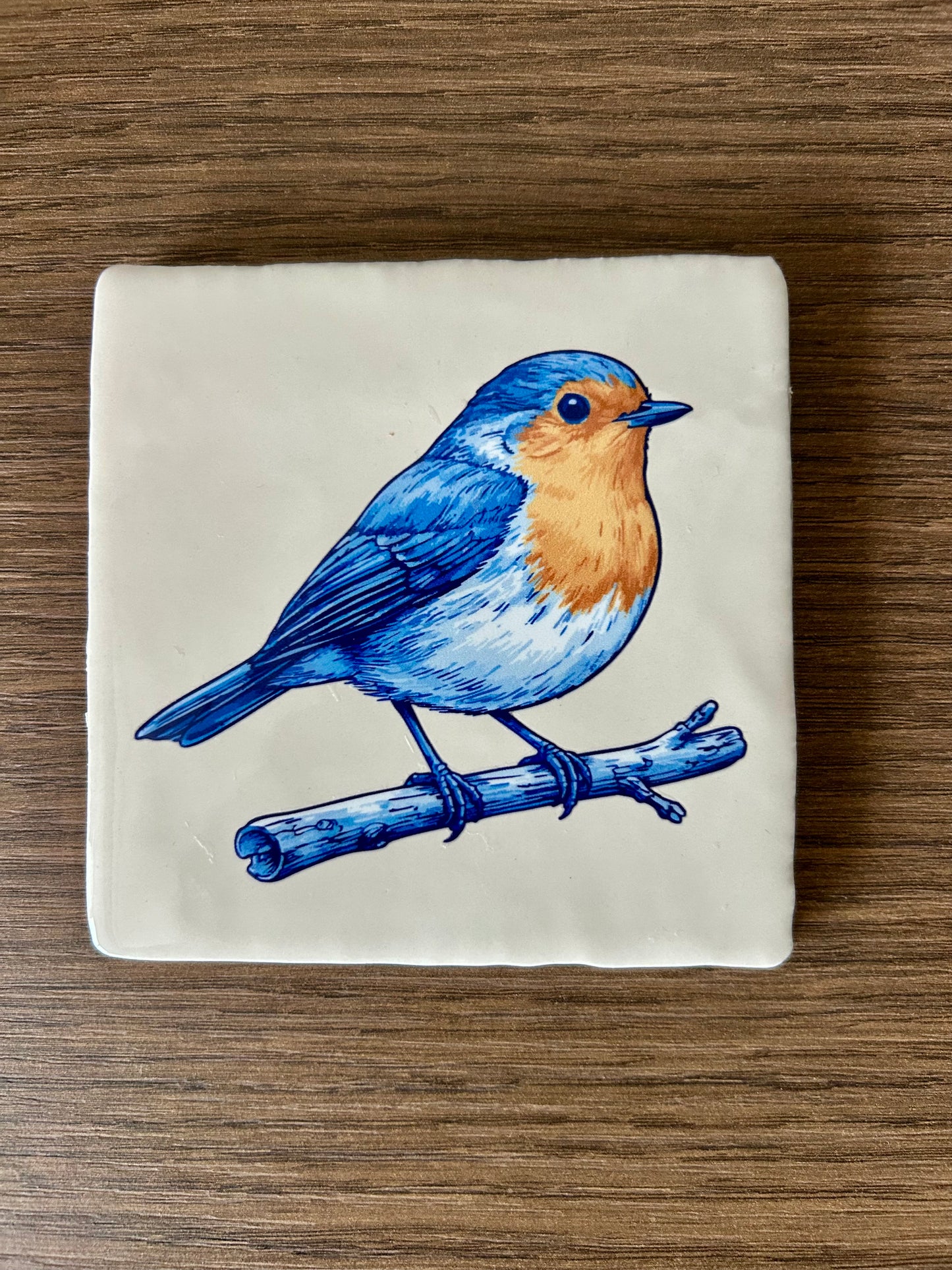Tegel met vogeltje