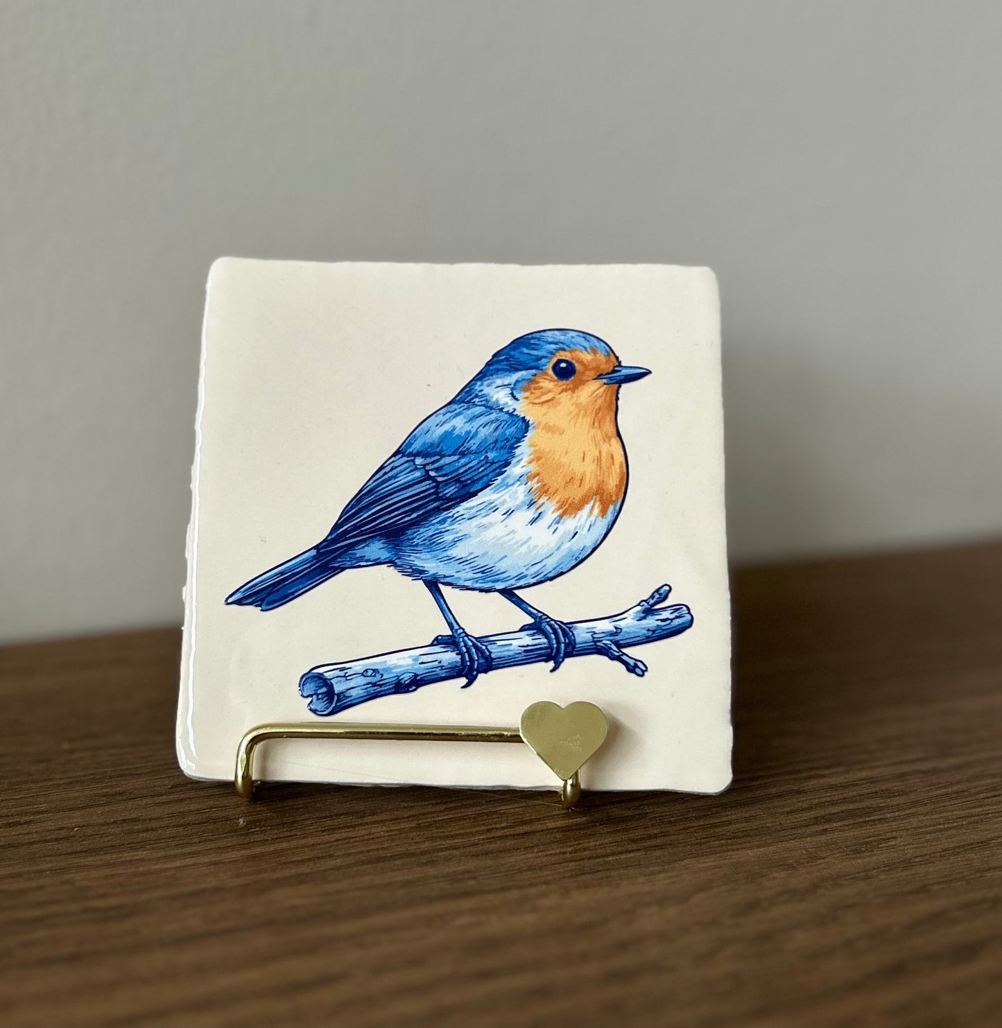 Tegel met vogeltje