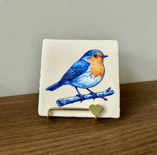 Tegel met vogeltje